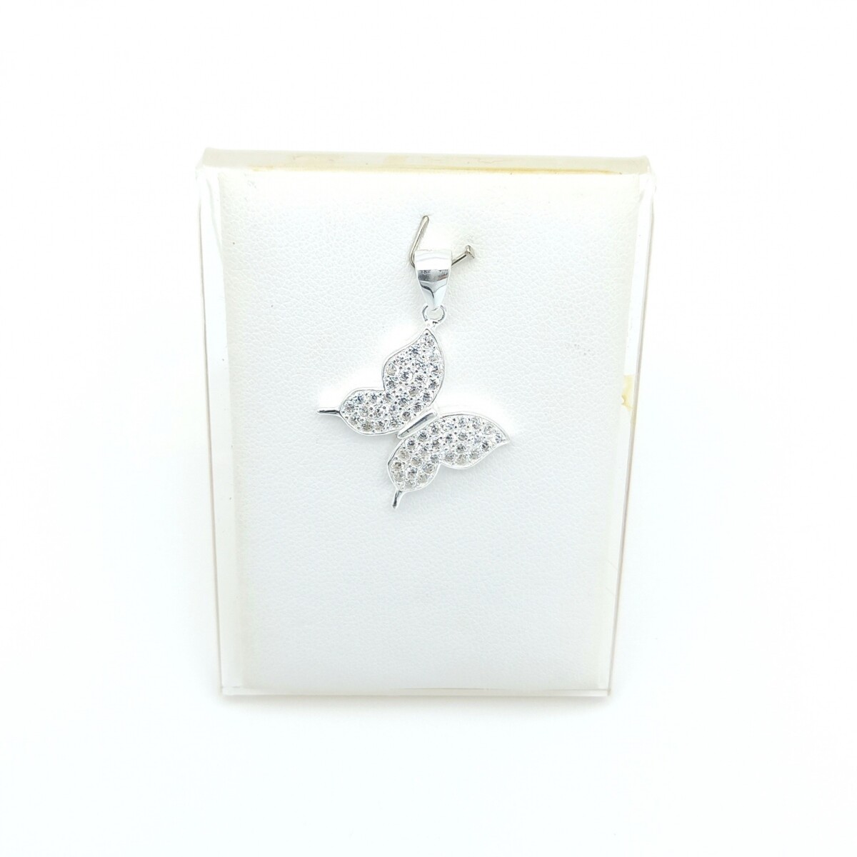 Dije de plata 925 con circonias, MARIPOSA. 