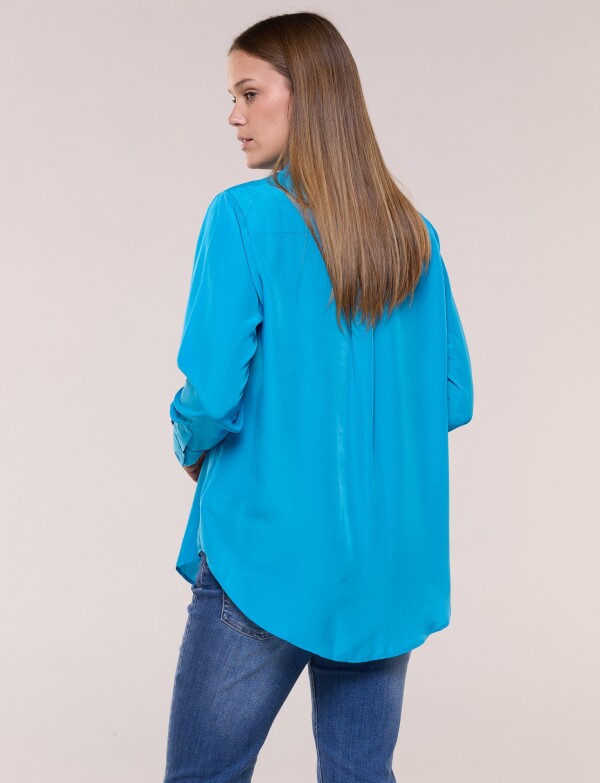 Camisa Satén TURQUESA