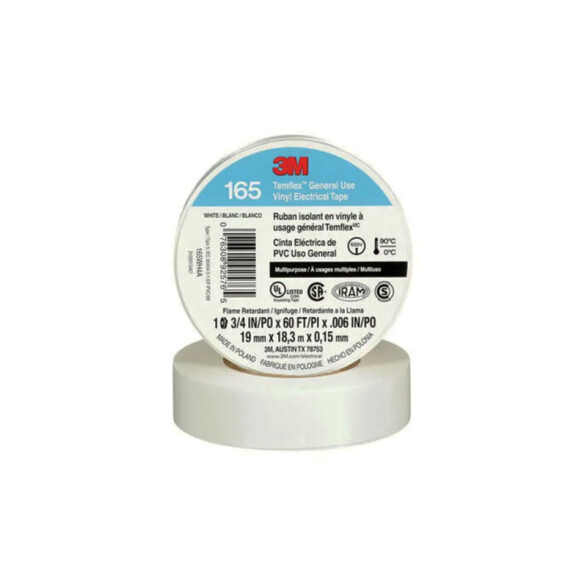 Cinta aislante Temflex 165 19mm x 18 mt. blanca T50042X
