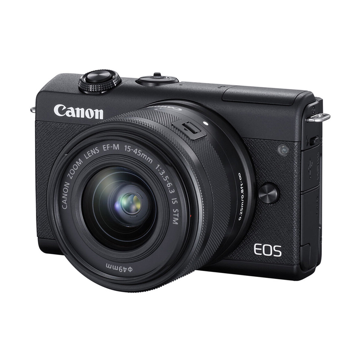 Kit Cámara Digital Compacta Canon EOS M200 + Lente EF-M 15-45MM - Negra 
