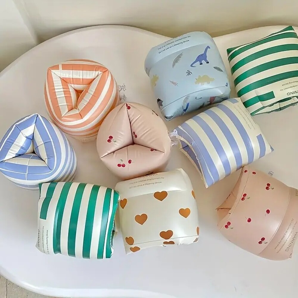 Alitas flotadores para niños striped rayada verde