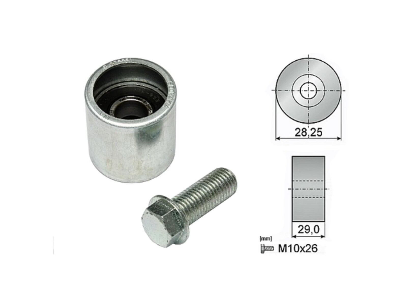 Tensor Guia Correa Dist. Audi A3/A4 Jac T6 Pick Up (Hfc1037Dkf) Volks Bora/Golf/Vento/Passat 94-25 
