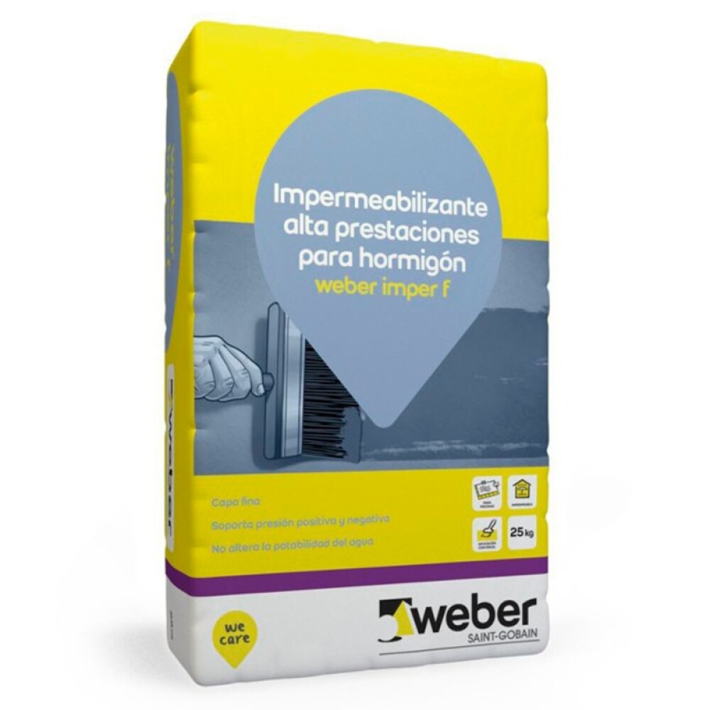 IMPERMEABILIZANTE WEBER IMPER F X 25 KG. Impermeabilizante Weber Imper F X 25 Kg.