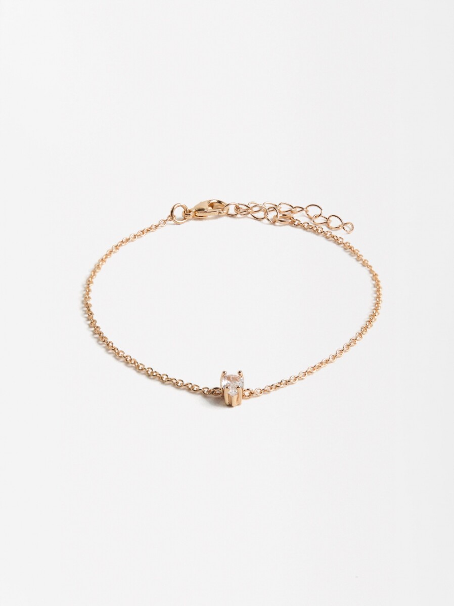 Pulsera Con Circonitas - dorado 