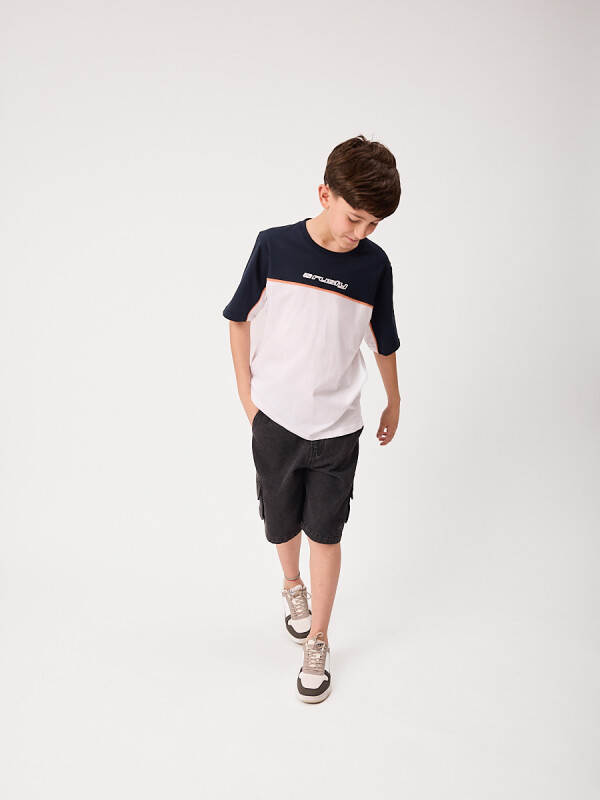 T-SHIRT BOXA TEEN RUSTY Blanco