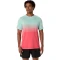 Seamless Ss Top - Hombre Coral Reef/oasis Green
