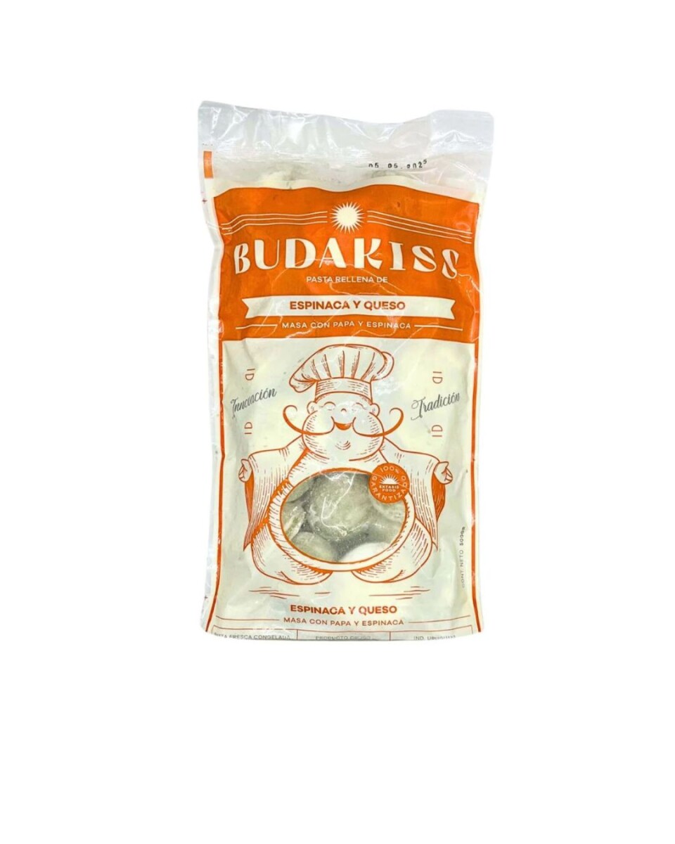 BUDA KISS PASTA RELLENA DE ESPINACA Y QUESO CON MASA DE PAPA Y ESPINACA 750GRS 