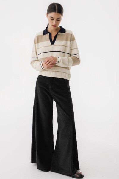 Pantalón Wide XL Corderoy Negro