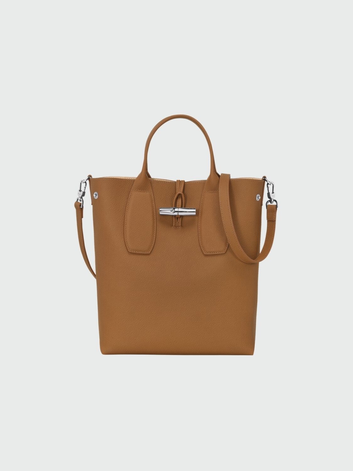 Longchamp -Bolso de hombro talle M, Roseau Camel