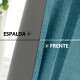 Cortina 2 Paños 106 X160 Cm Textura Lino Celeste