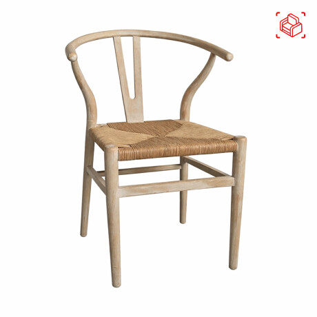 SILLA DE COMEDOR MADERA NATURAL-BEIGE WISHBONE