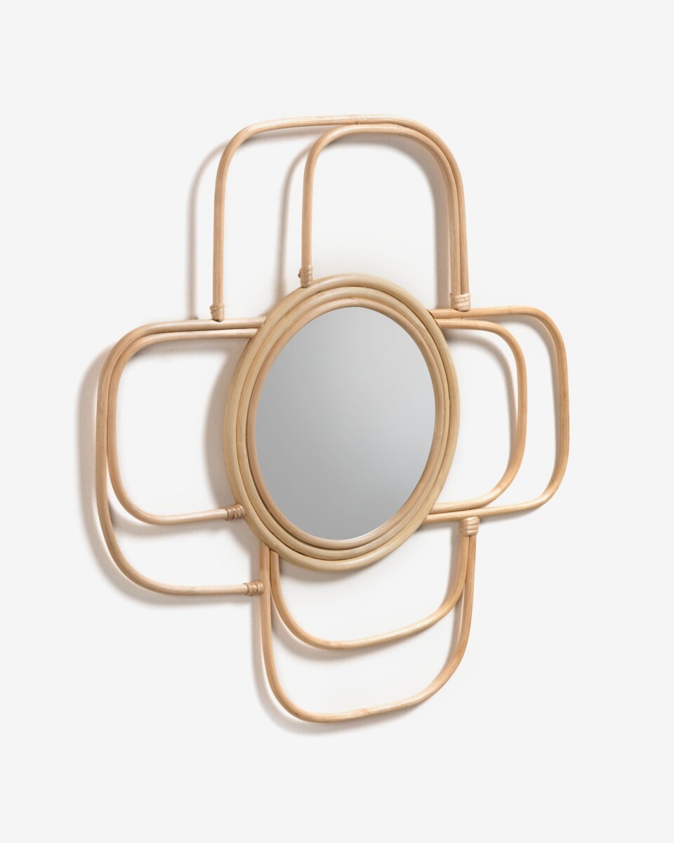 Espejo Maeve de ratán 62 x 62 cm 