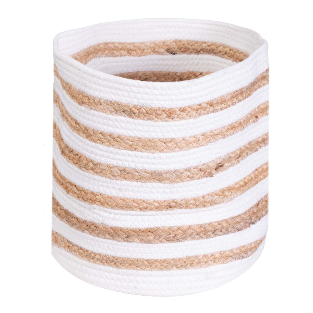 CESTO YUTE-Y-ALGODON BLANCO ANK-32