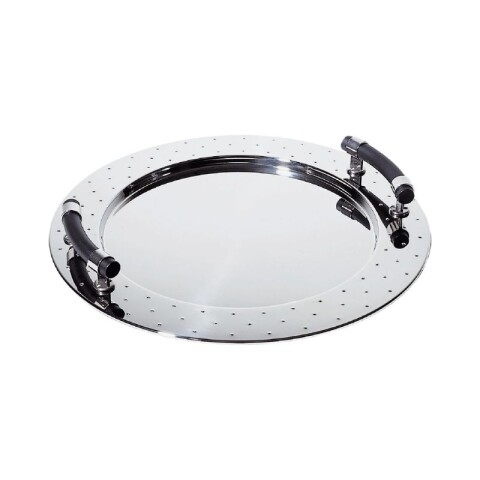 ALESSI BANDEJA MICHAEL GRAVES RED. 48CM INOX C/ ASAS NEGRAS ALESSI BANDEJA MICHAEL GRAVES RED. 48CM INOX C/ ASAS NEGRAS