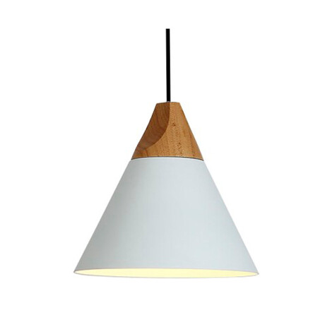 Campana de aluminio y madera cónica estilo nórdico Blanca