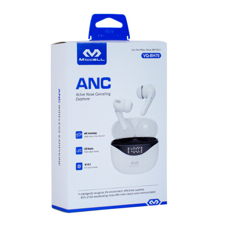 Auriculares Tws Miccell VQ-BH70 Bluetooth BLANCO