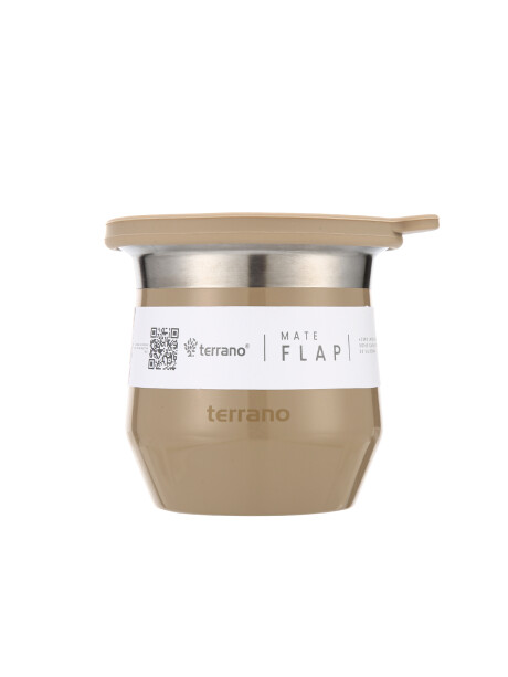 Mate Acero Flap - Metalizado Arena