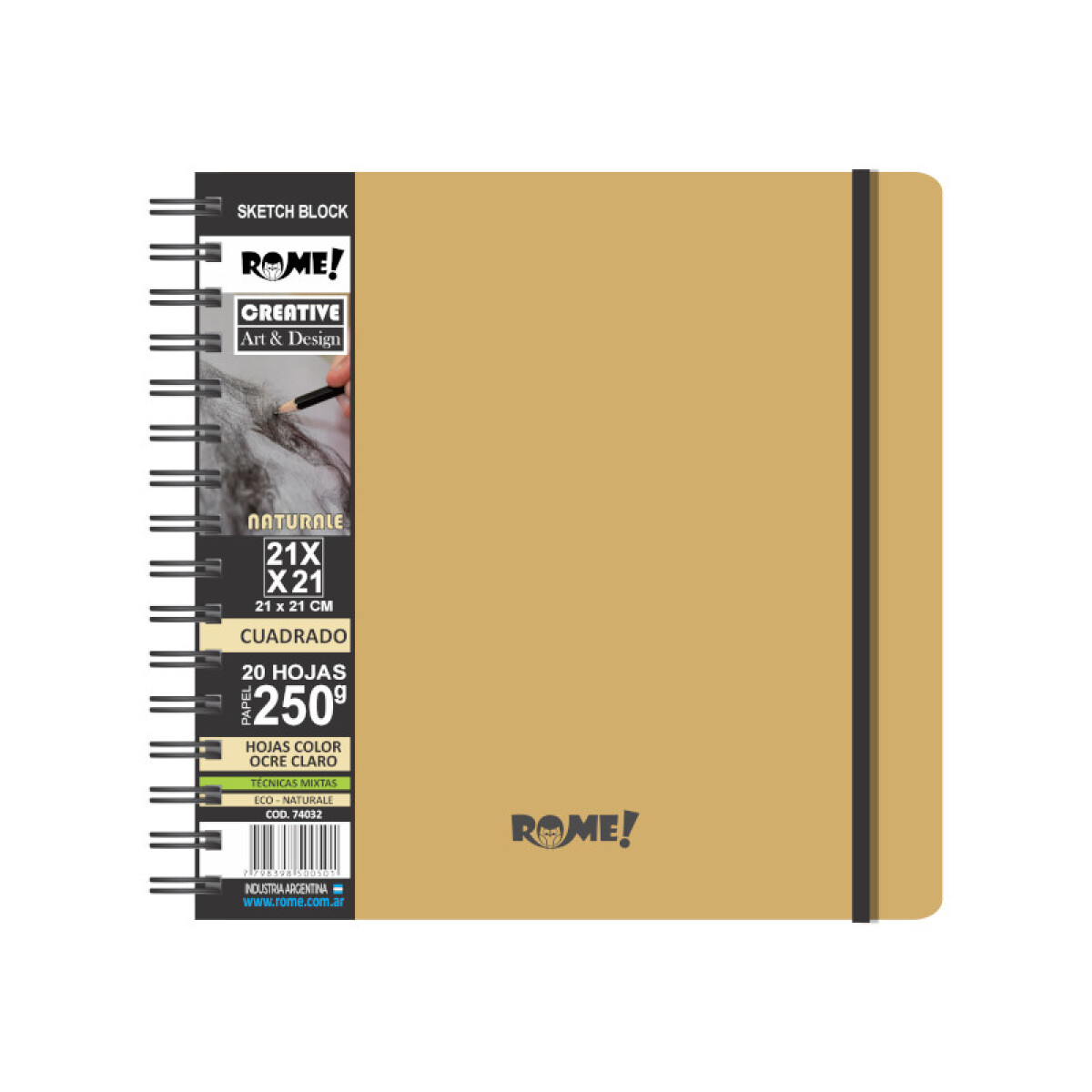 Block Sketch 250g Ocre - ROME - 21 x 21 