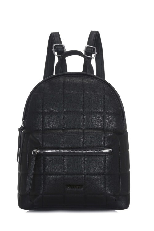 Mochila capitoneada multicierres Negro