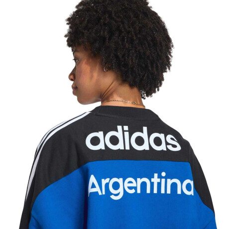 Campera Buzo Cutline de Cuello Redondo de Mujer azul