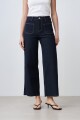 Jean culotte Paulina con bolsillos jean oscuro