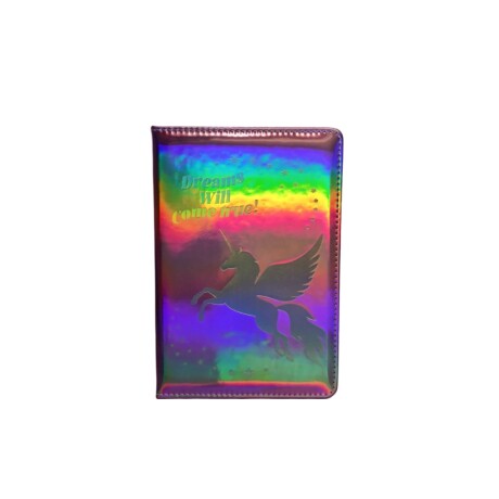 Cuaderno unicornio holo A5 violeta