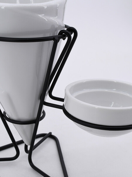 PORTA PAPAS Y DIPS BLANCO