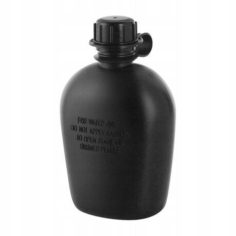 Cantimplora botella plástica 1 L Negro