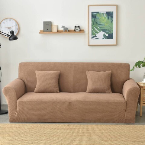 Funda Sillón 4 Cuerpo Lisa marrón
