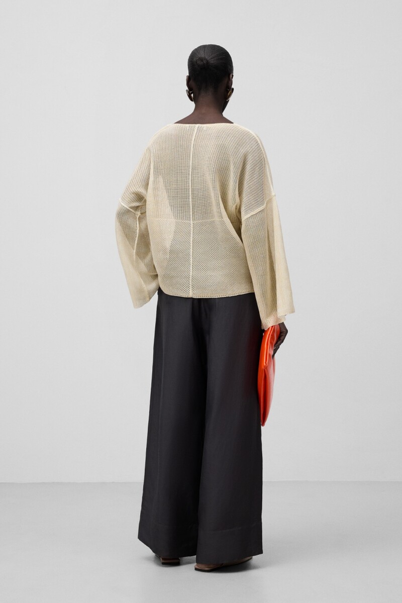 JERSEY CUELLO PICO PUNTO MALLA Oro