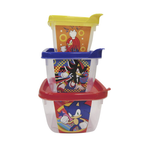 Pack x 3 Recipientes Sonic MULTICOLOR