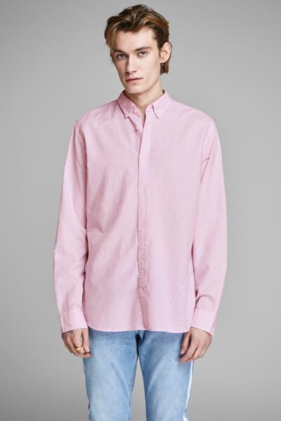 Camisa Fresca De Algodón Con Lino Prism Pink