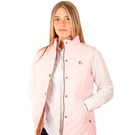 Chaleco Capitoneado Dama con hebilla Rosa