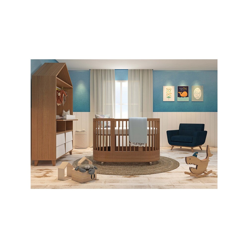 CUNA CONVERTIBLE CUNAS MADERA MARRON WAVE