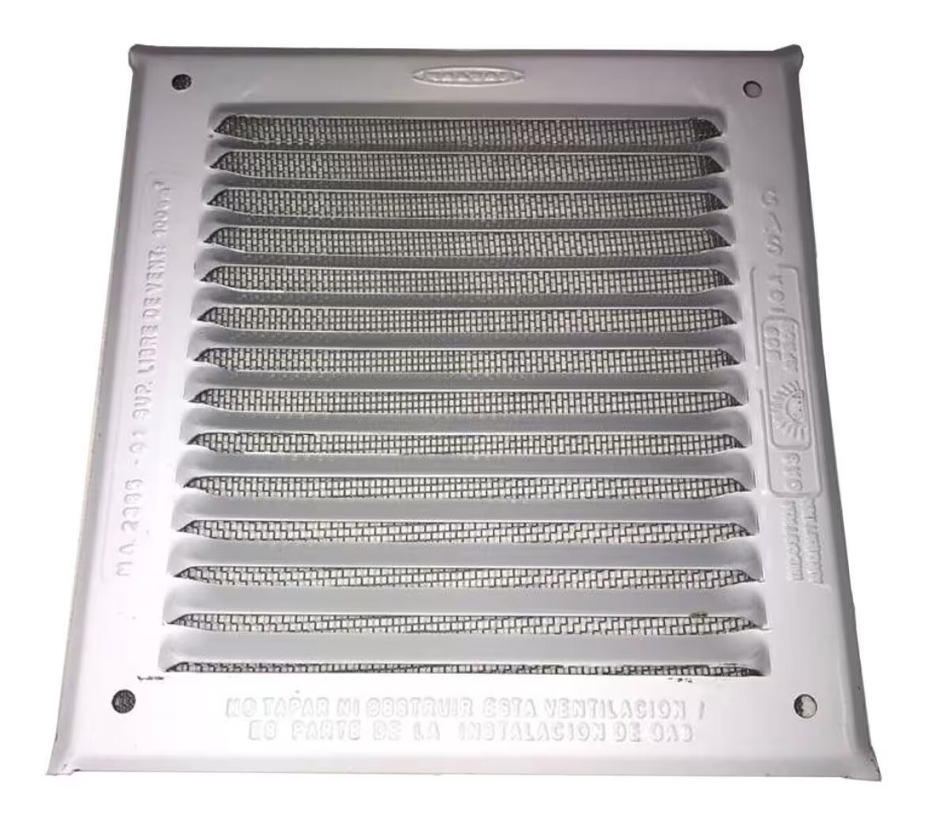 Rejilla Ventilación Esmaltada Con Mosquitero 15x15cm 