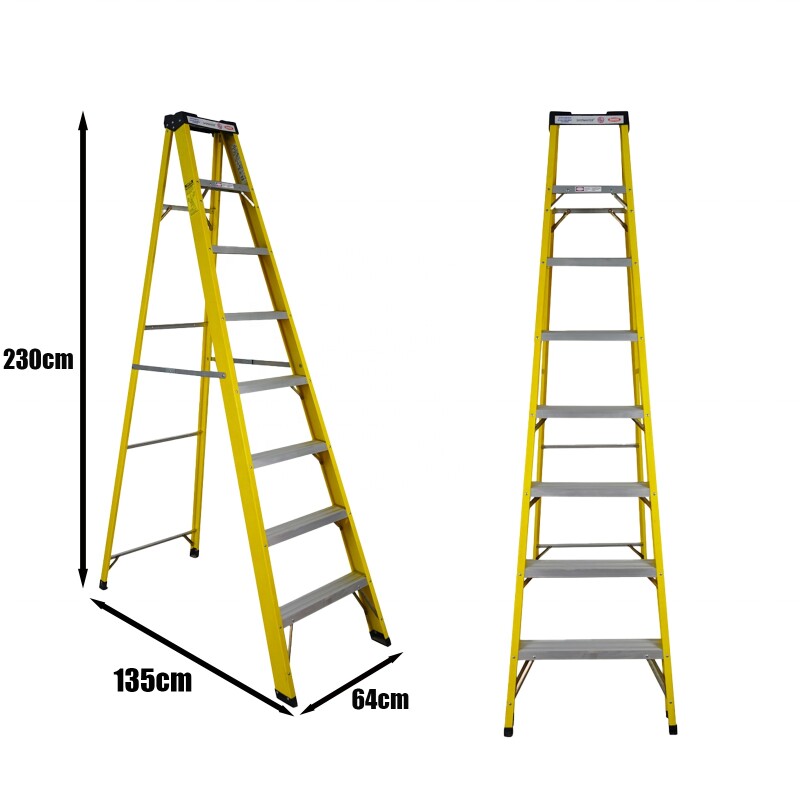 GALOX ESCALERA DE FIBRA FAMILIAR PANTHER 8 ESCALONES Galox Escalera De Fibra Familiar Panther 8 Escalones