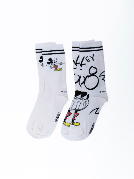 MEDIAS MICKEY CARICATURA PACK X 2 VARIANTE 1