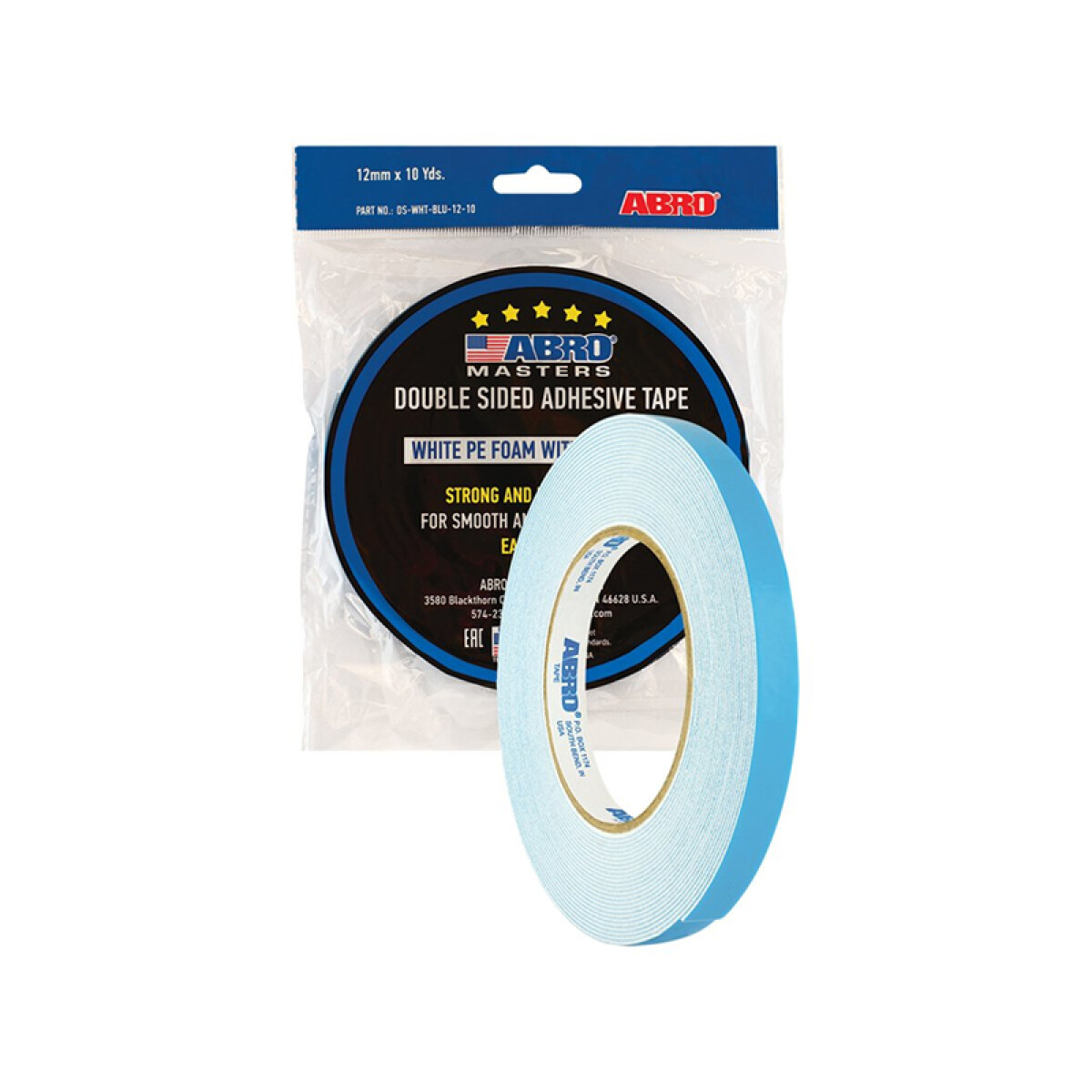 Cinta doble faz espuma blanca 24 mm x 9 mts - ABR158 