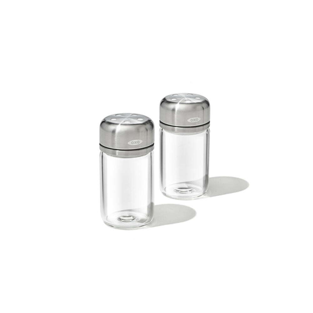 OXO GG JUEGO DE SALERO Y PIMENTERO AJUSTABLES DE VIDRIO N/A
