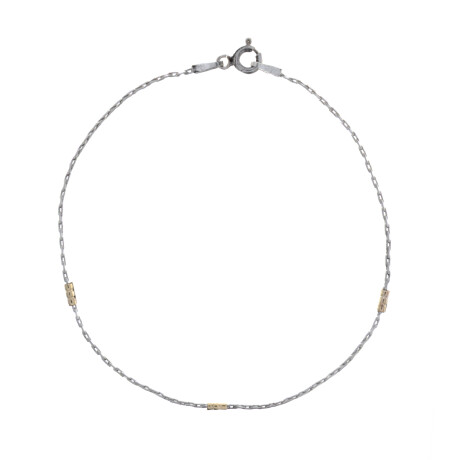 Pulsera de Plata 925 y Double oro 18 Ktes Pulsera de Plata 925 y Double oro 18 Ktes