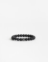 Pulseras Elásticas Piedras Pulsera De Piedras Men´s Collection - Negro