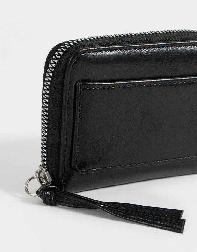 Billetera Billetera Con Bolsillo - Negro