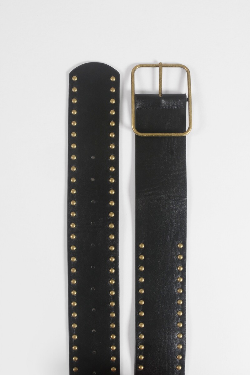 Cinturón ancho tachas negro