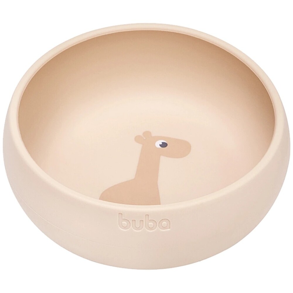 Bowl con ventosa silicona BUBA cloudy rosa claro jirafa