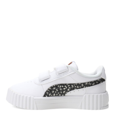 Championes de Niños Puma Carina 3.0 Animal Blanco - Negro