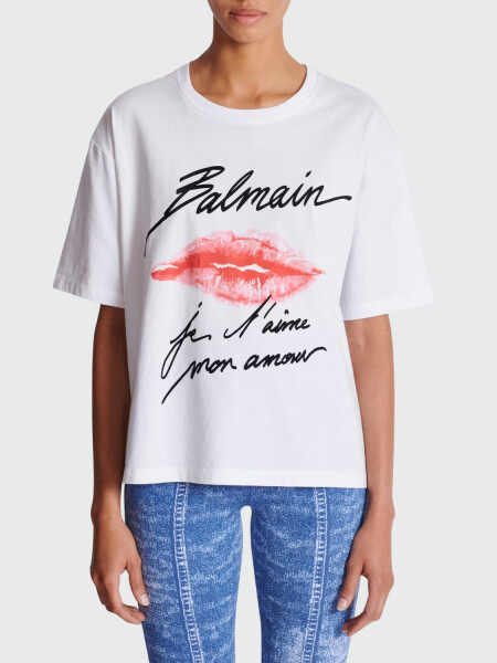 Balmain - Remera de manga corta con estampado KISS Estampado