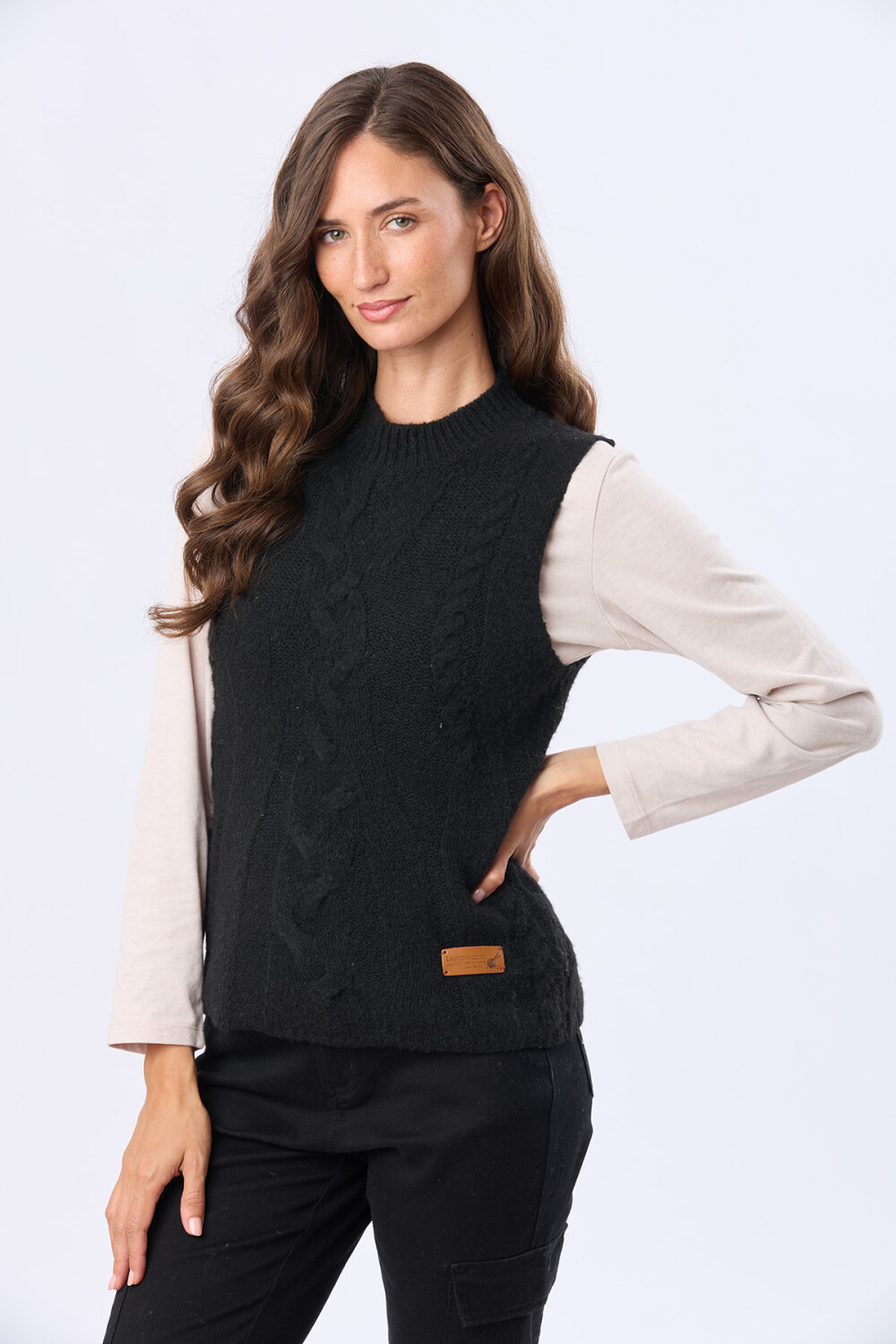 CHALECO TEJIDO Negro