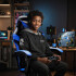 Silla Gamer Azul - Negra IMBACK IBK-G0001 Reclinable Cuero PU con Apoyabrazos y Almohadones Silla Gamer Azul - Negra IMBACK IBK-G0001 Reclinable Cuero PU con Apoyabrazos y Almohadones