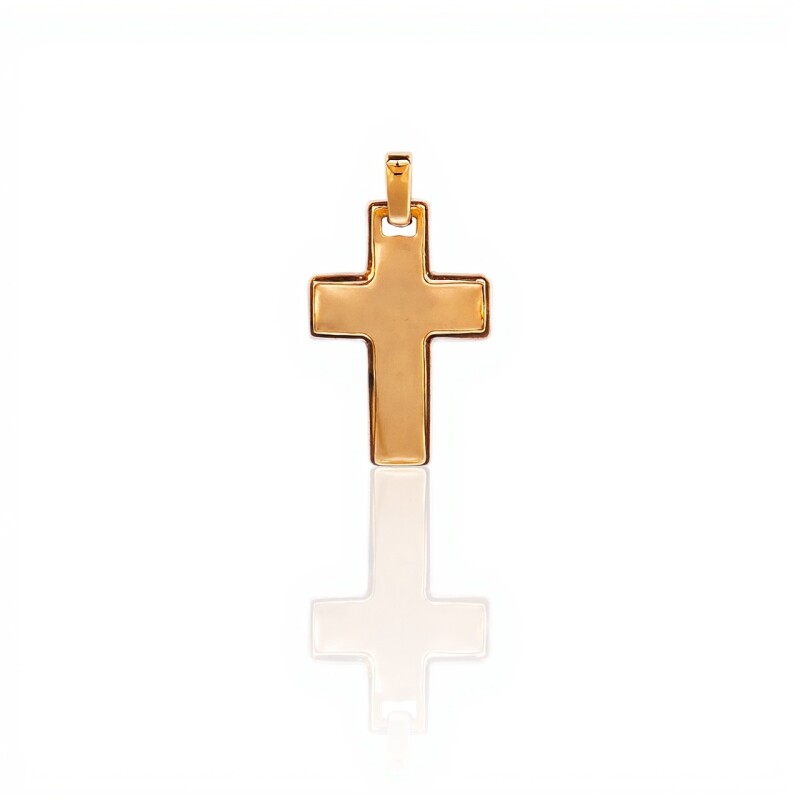 Dije Cruz-Oro bajo-Sin piedra-CP8645 sinpiedra