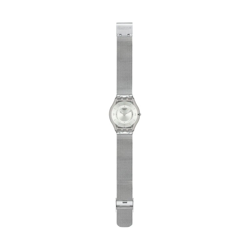 Reloj Swatch Metal Knit SS08M100M para mujer en acero Plateado